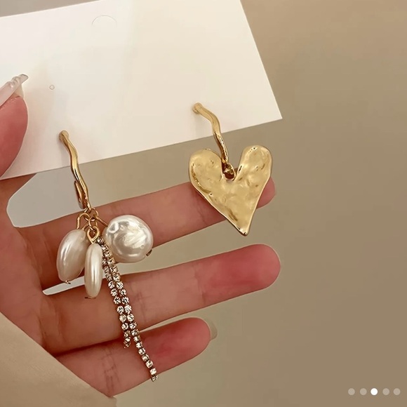 Unique Asymmetrical Dangle Earrings - Picture 2 of 5